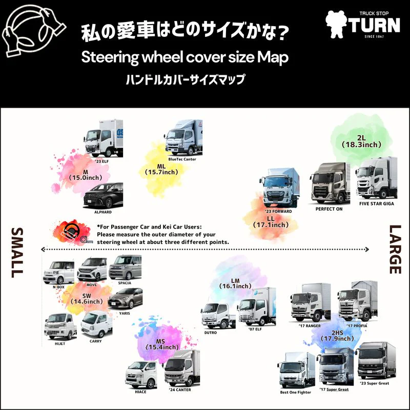 [TURN] Kinkazan Futoshi Kun Steering Wheel Cover Ouchou dia. 52mm Dekotora - Image 7