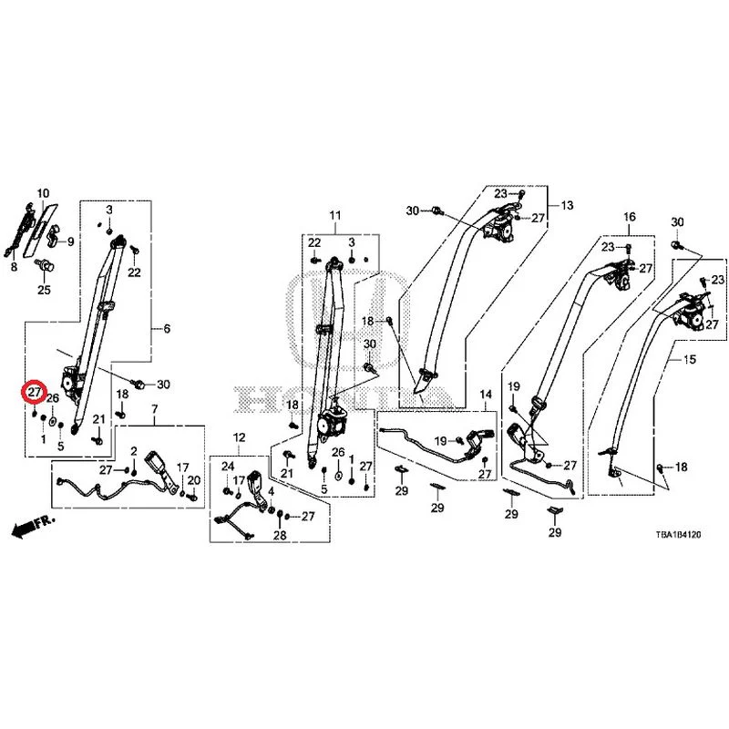 [NEW] JDM HONDA CIVIC FC1 2020 Seat Belt GENUINE OEM - Image 29