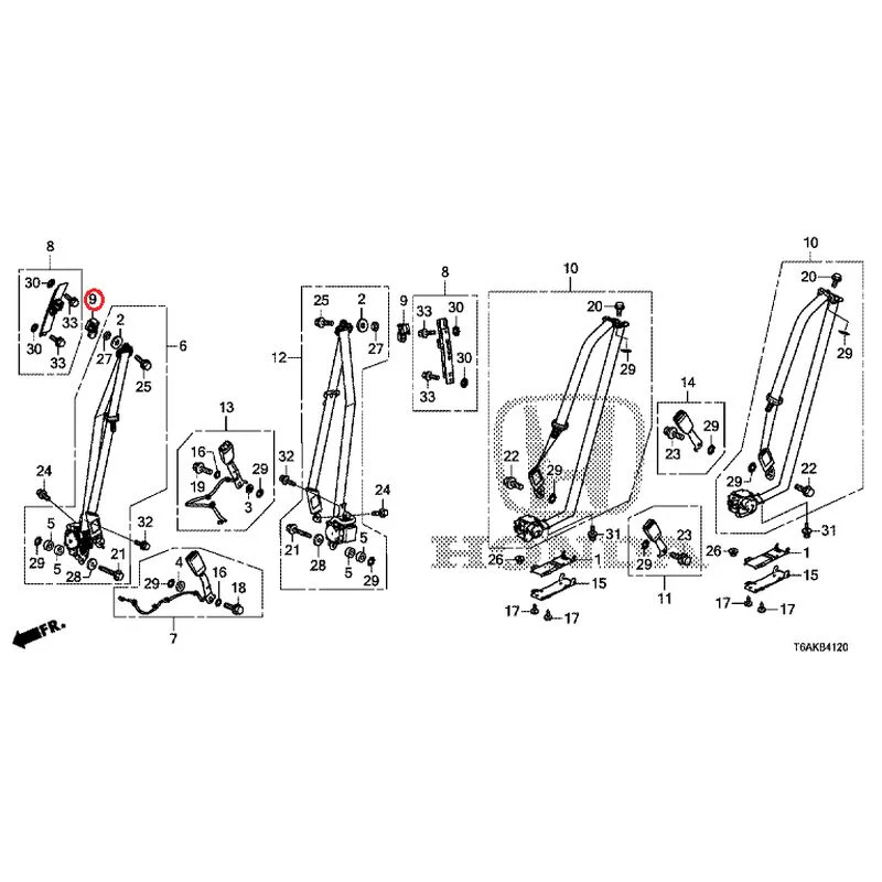 [NEW] JDM HONDA ODYSSEY RC1 2021 Seat Belt (Front/Middle) (Cradle Seat) GENUINE OEM - Image 10