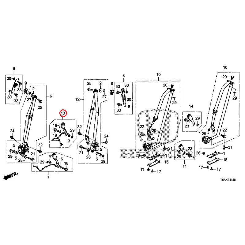[NEW] JDM HONDA ODYSSEY RC1 2021 Seat Belt (Front/Middle) (Cradle Seat) GENUINE OEM - Image 14