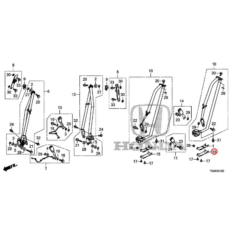 [NEW] JDM HONDA ODYSSEY RC1 2021 Seat Belt (Front/Middle) (Cradle Seat) GENUINE OEM - Image 16