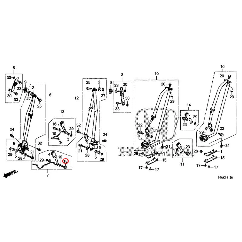 [NEW] JDM HONDA ODYSSEY RC1 2021 Seat Belt (Front/Middle) (Cradle Seat) GENUINE OEM - Image 19