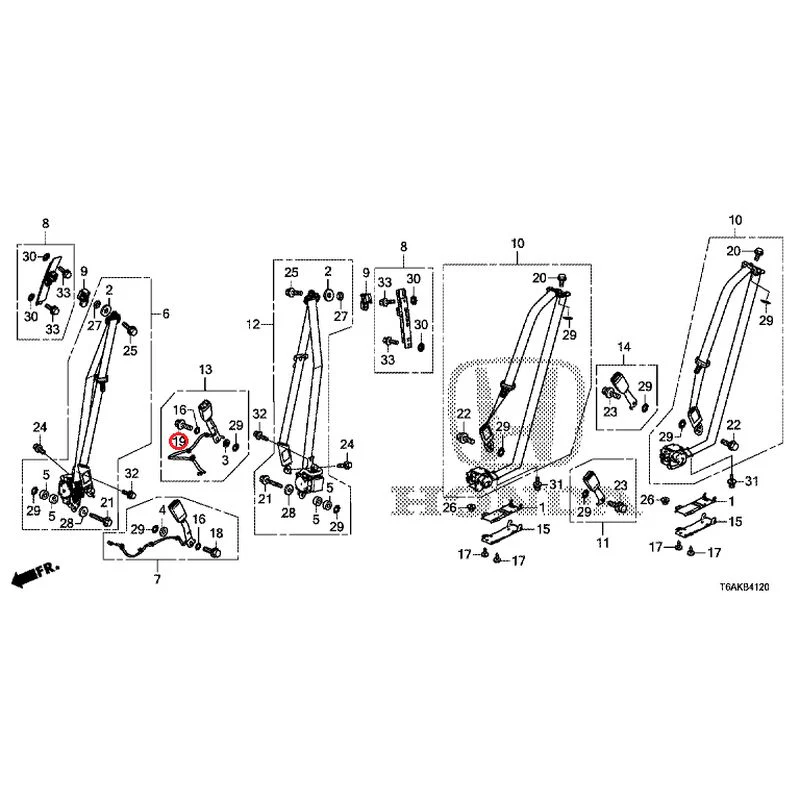 [NEW] JDM HONDA ODYSSEY RC1 2021 Seat Belt (Front/Middle) (Cradle Seat) GENUINE OEM - Image 20