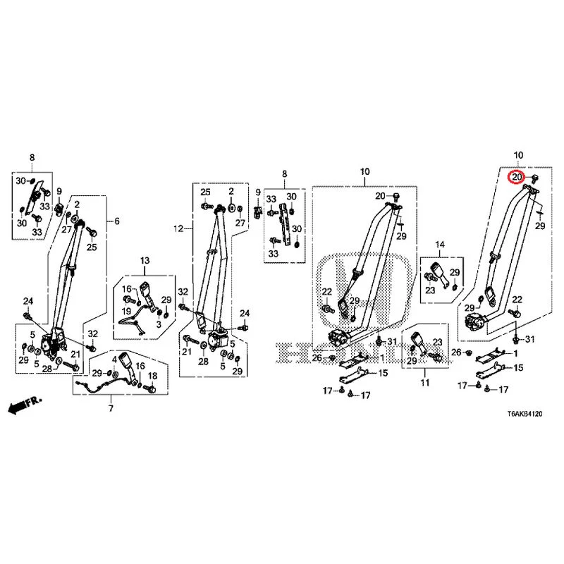 [NEW] JDM HONDA ODYSSEY RC1 2021 Seat Belt (Front/Middle) (Cradle Seat) GENUINE OEM - Image 21
