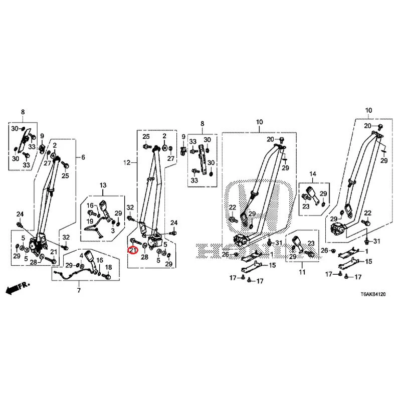 [NEW] JDM HONDA ODYSSEY RC1 2021 Seat Belt (Front/Middle) (Cradle Seat) GENUINE OEM - Image 22