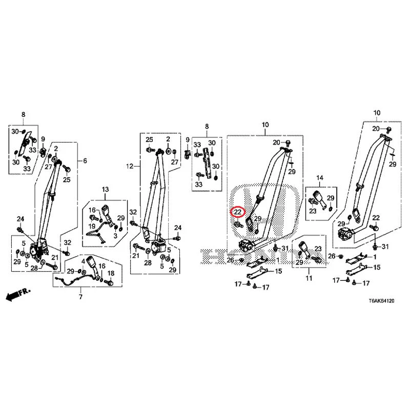 [NEW] JDM HONDA ODYSSEY RC1 2021 Seat Belt (Front/Middle) (Cradle Seat) GENUINE OEM - Image 23