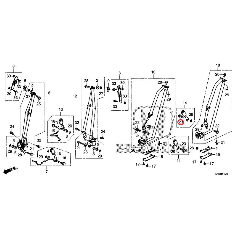 [NEW] JDM HONDA ODYSSEY RC1 2021 Seat Belt (Front/Middle) (Cradle Seat) GENUINE OEM - Image 24
