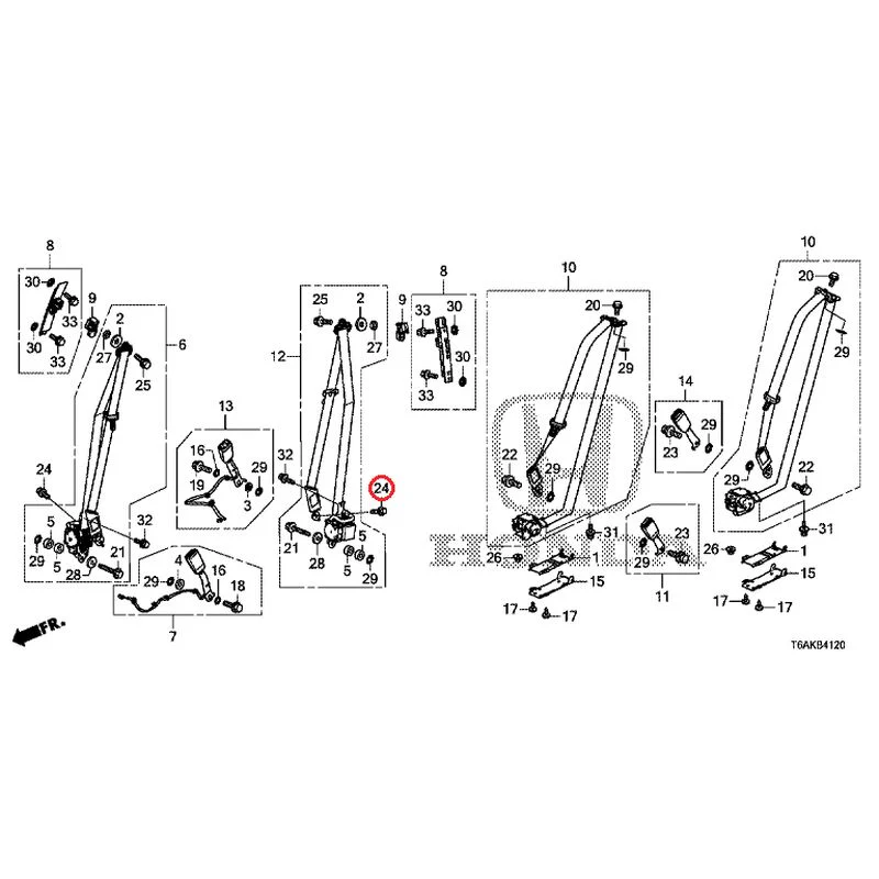 [NEW] JDM HONDA ODYSSEY RC1 2021 Seat Belt (Front/Middle) (Cradle Seat) GENUINE OEM - Image 25
