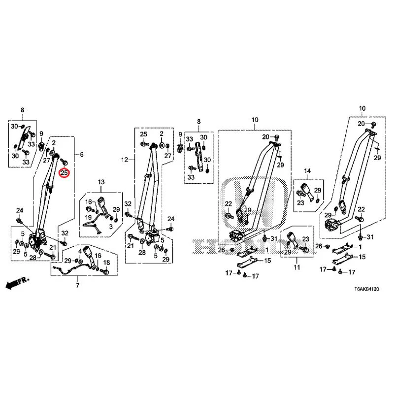 [NEW] JDM HONDA ODYSSEY RC1 2021 Seat Belt (Front/Middle) (Cradle Seat) GENUINE OEM - Image 26