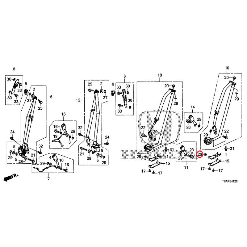 [NEW] JDM HONDA ODYSSEY RC1 2021 Seat Belt (Front/Middle) (Cradle Seat) GENUINE OEM - Image 27
