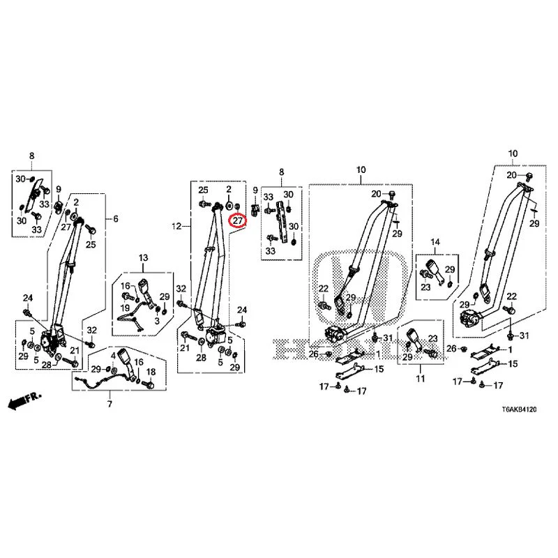 [NEW] JDM HONDA ODYSSEY RC1 2021 Seat Belt (Front/Middle) (Cradle Seat) GENUINE OEM - Image 28