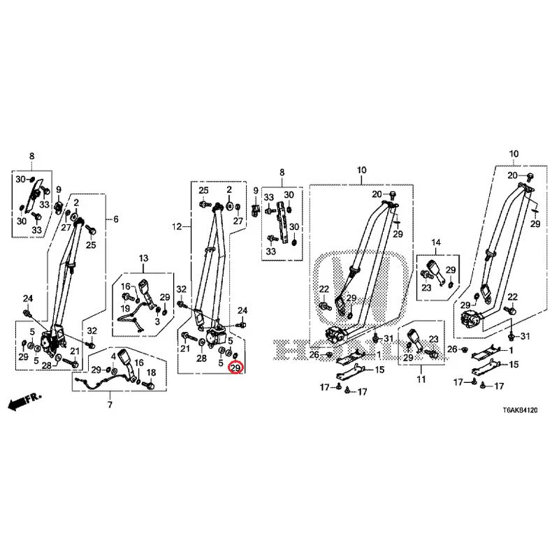 [NEW] JDM HONDA ODYSSEY RC1 2021 Seat Belt (Front/Middle) (Cradle Seat) GENUINE OEM - Image 30