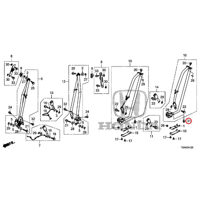 [NEW] JDM HONDA ODYSSEY RC1 2021 Seat Belt (Front/Middle) (Cradle Seat) GENUINE OEM - Image 32