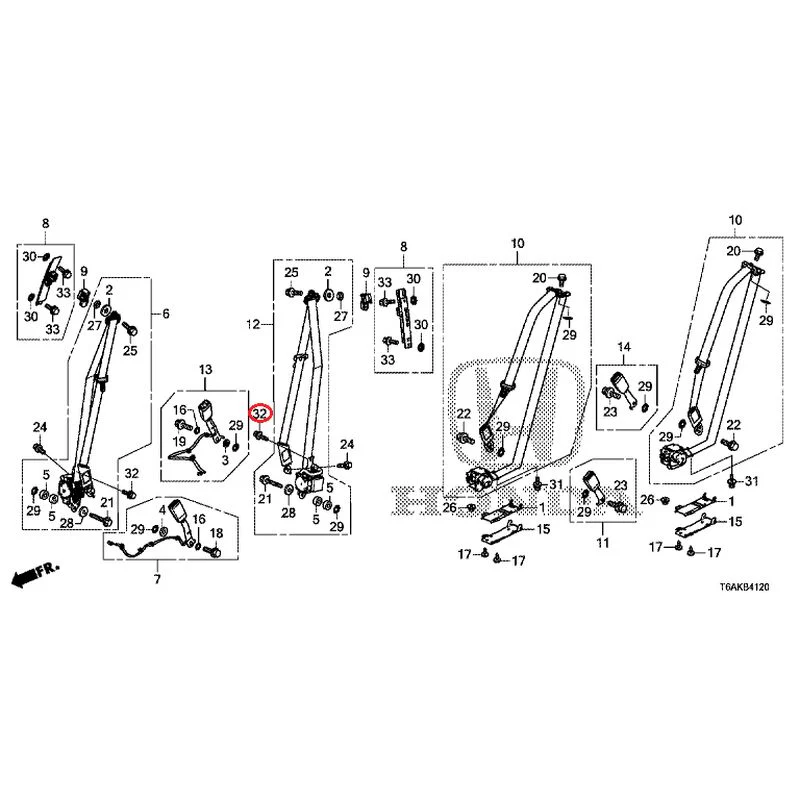 [NEW] JDM HONDA ODYSSEY RC1 2021 Seat Belt (Front/Middle) (Cradle Seat) GENUINE OEM - Image 33