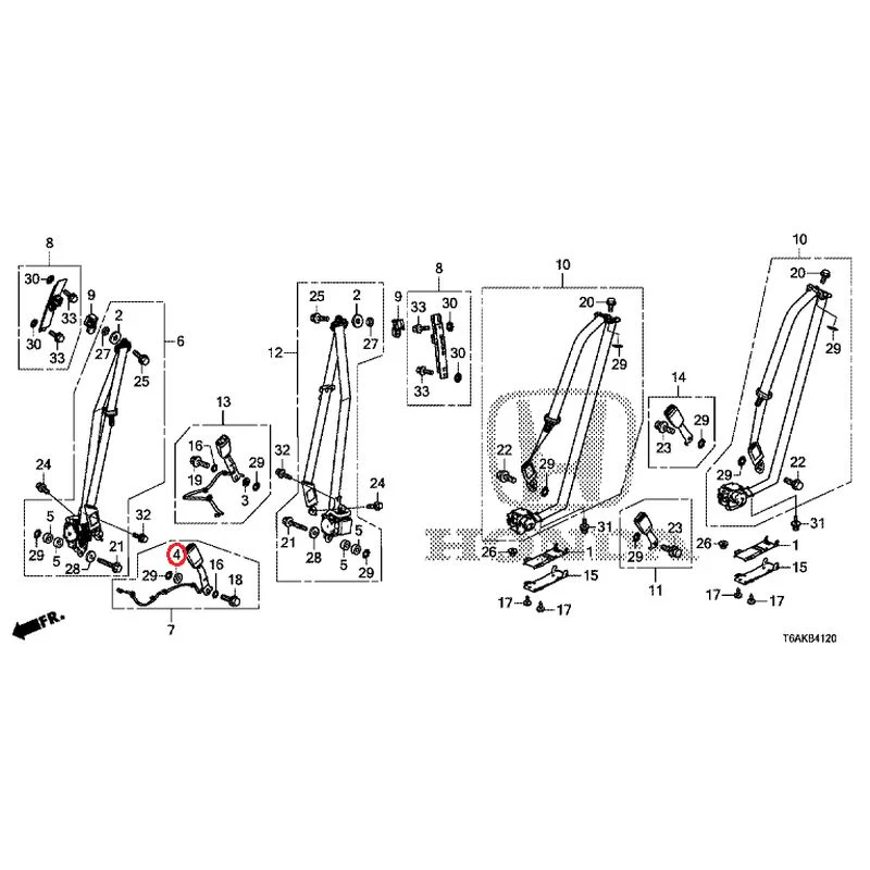 [NEW] JDM HONDA ODYSSEY RC1 2021 Seat Belt (Front/Middle) (Cradle Seat) GENUINE OEM - Image 5