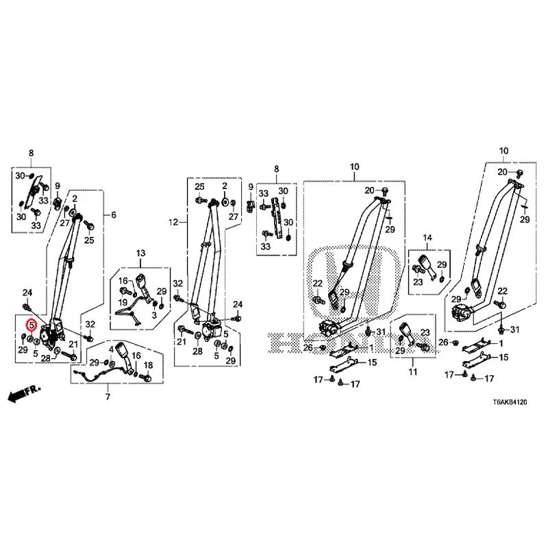 [NEW] JDM HONDA ODYSSEY RC1 2021 Seat Belt (Front/Middle) (Cradle Seat) GENUINE OEM - Image 6