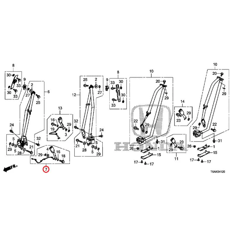 [NEW] JDM HONDA ODYSSEY RC1 2021 Seat Belt (Front/Middle) (Cradle Seat) GENUINE OEM - Image 8