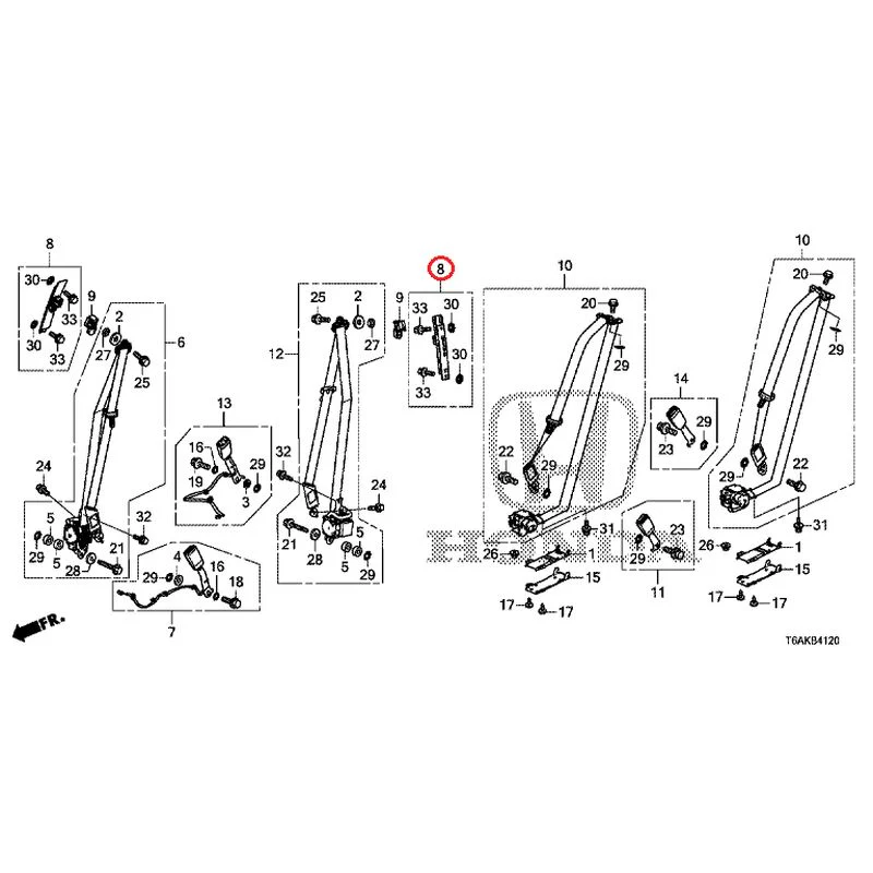 [NEW] JDM HONDA ODYSSEY RC1 2021 Seat Belt (Front/Middle) (Cradle Seat) GENUINE OEM - Image 9