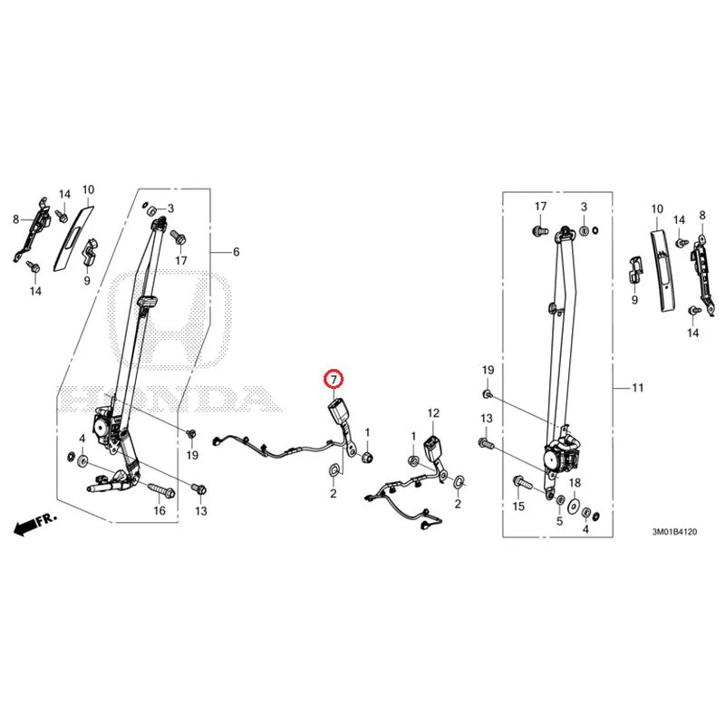 [NEW] JDM HONDA VEZEL RV3 2021 Seat Belt (Front) GENUINE OEM - Image 8