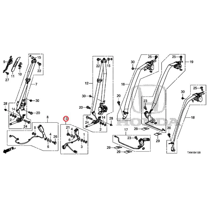 [NEW] JDM HONDA INSIGHT ZE4 2021 Seat Belt GENUINE OEM - Image 14