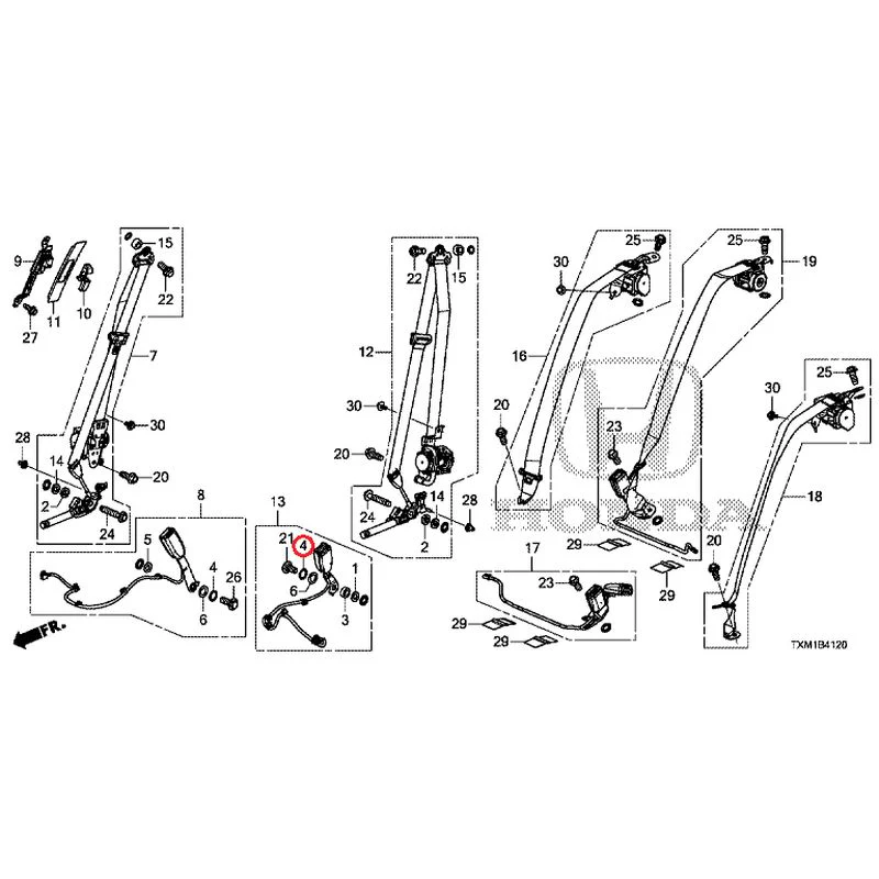[NEW] JDM HONDA INSIGHT ZE4 2021 Seat Belt GENUINE OEM - Image 5
