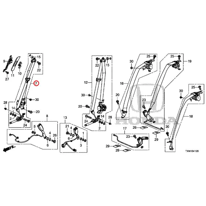 [NEW] JDM HONDA INSIGHT ZE4 2021 Seat Belt GENUINE OEM - Image 8