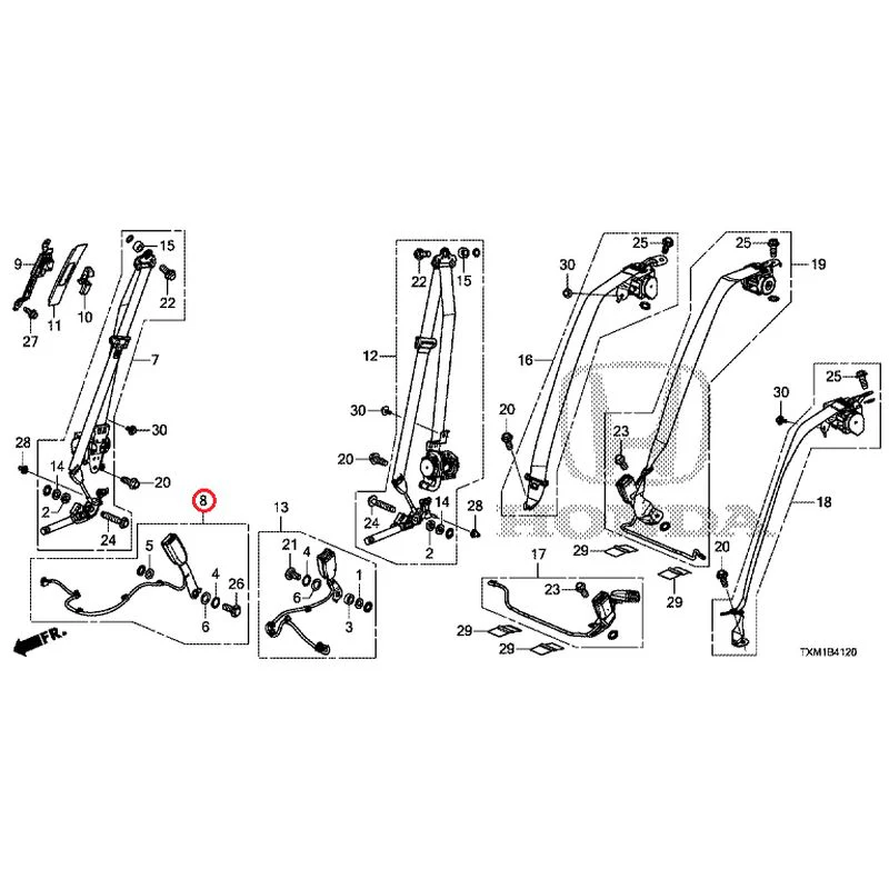 [NEW] JDM HONDA INSIGHT ZE4 2021 Seat Belt GENUINE OEM - Image 9