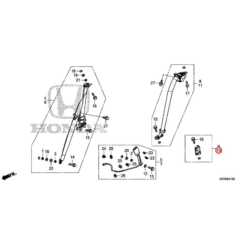 [NEW] JDM HONDA CR-Z ZF2 2016 Seat Belt GENUINE OEM - Image 11