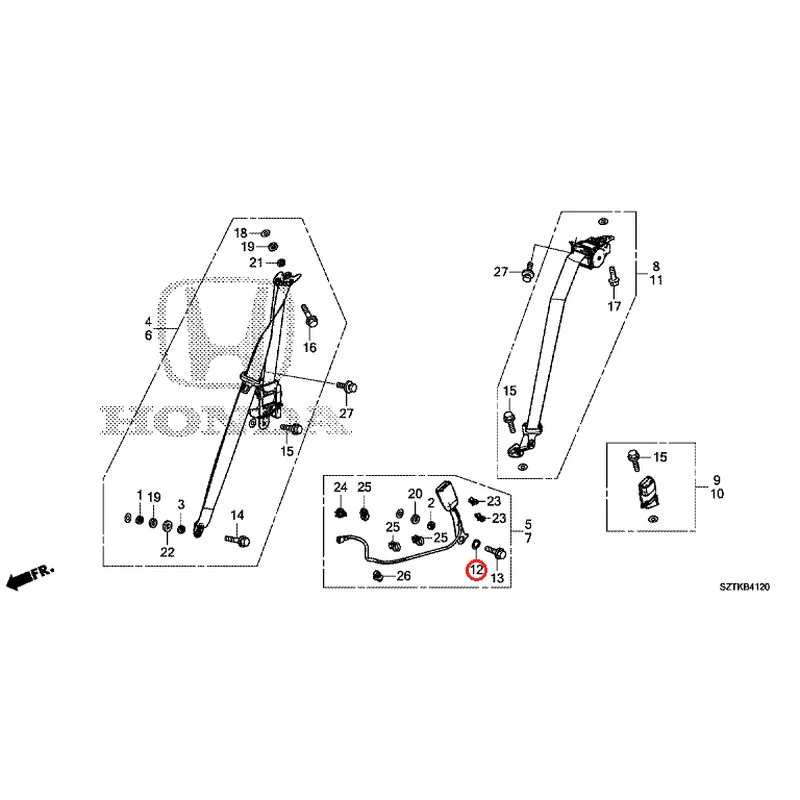 [NEW] JDM HONDA CR-Z ZF2 2016 Seat Belt GENUINE OEM - Image 13