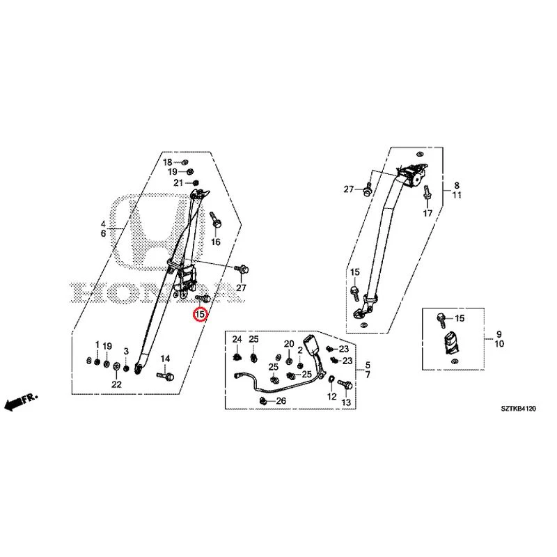 [NEW] JDM HONDA CR-Z ZF2 2016 Seat Belt GENUINE OEM - Image 16