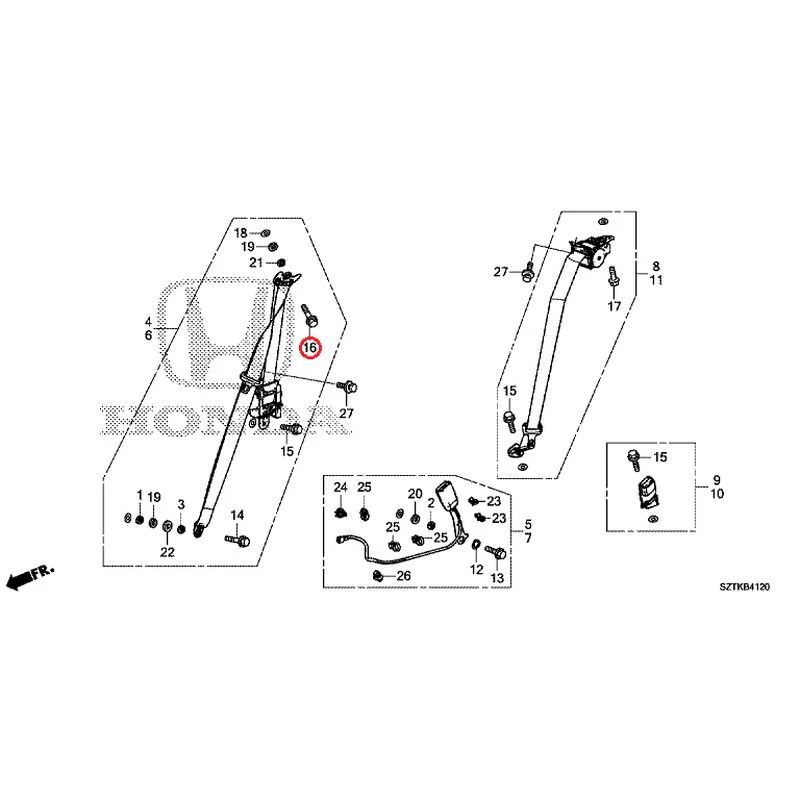 [NEW] JDM HONDA CR-Z ZF2 2016 Seat Belt GENUINE OEM - Image 17