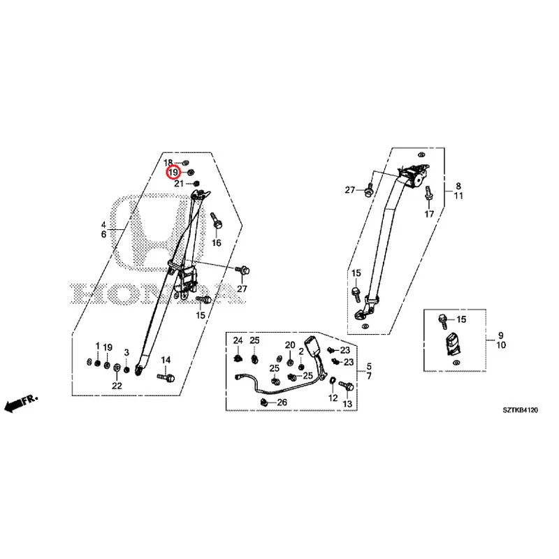 [NEW] JDM HONDA CR-Z ZF2 2016 Seat Belt GENUINE OEM - Image 20