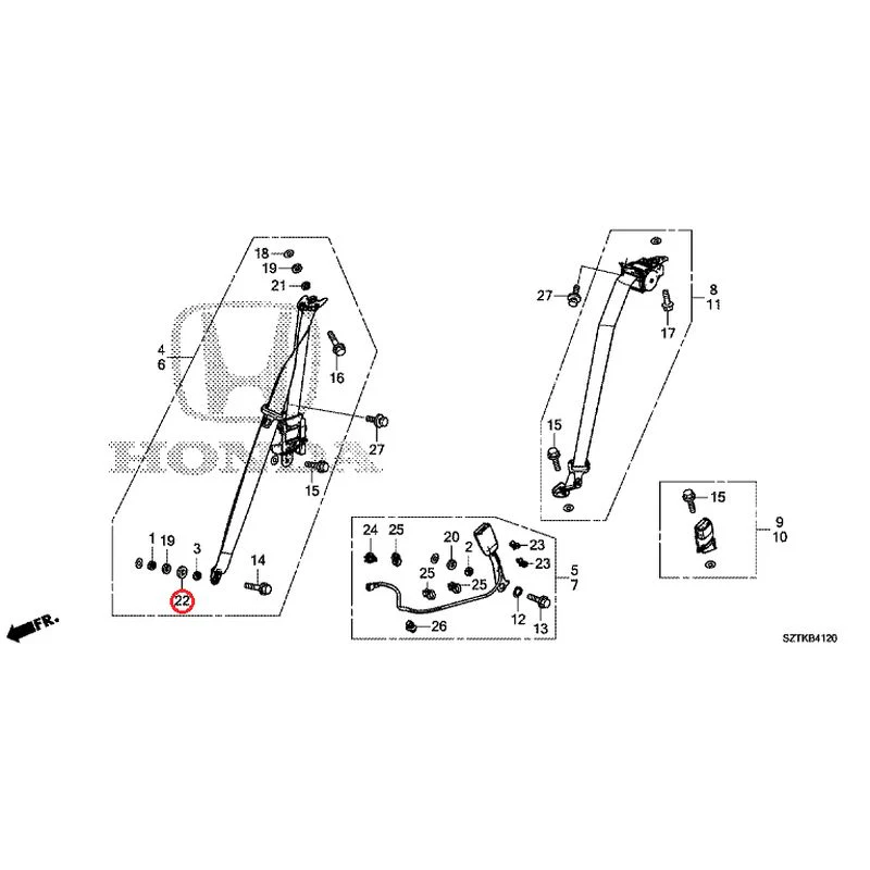 [NEW] JDM HONDA CR-Z ZF2 2016 Seat Belt GENUINE OEM - Image 23