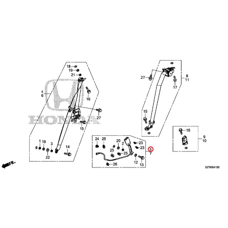 [NEW] JDM HONDA CR-Z ZF2 2016 Seat Belt GENUINE OEM - Image 6