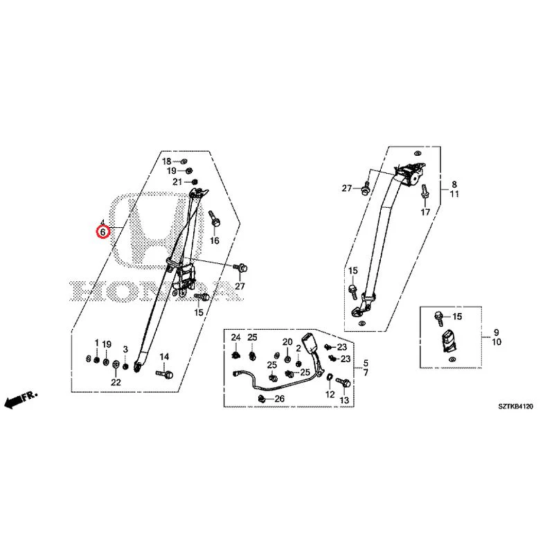 [NEW] JDM HONDA CR-Z ZF2 2016 Seat Belt GENUINE OEM - Image 7