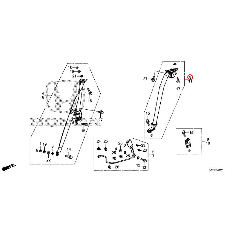 [NEW] JDM HONDA CR-Z ZF2 2016 Seat Belt GENUINE OEM - Image 9