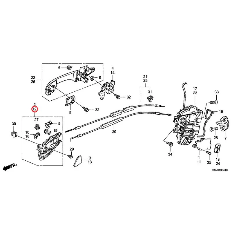 [NEW] JDM HONDA STREAM RN6 2013 Rear Door Locks/Outer Handles GENUINE OEM - Image 14