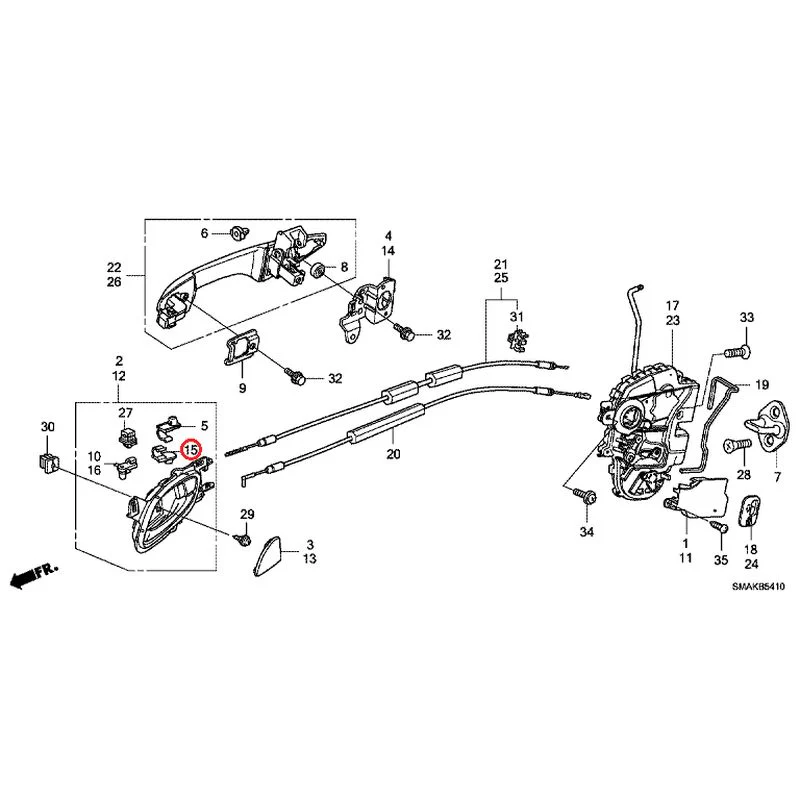 [NEW] JDM HONDA STREAM RN6 2013 Rear Door Locks/Outer Handles GENUINE OEM - Image 18