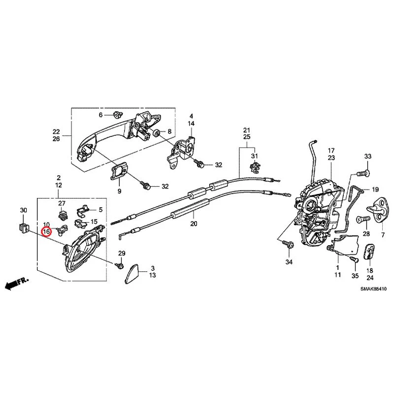 [NEW] JDM HONDA STREAM RN6 2013 Rear Door Locks/Outer Handles GENUINE OEM - Image 19