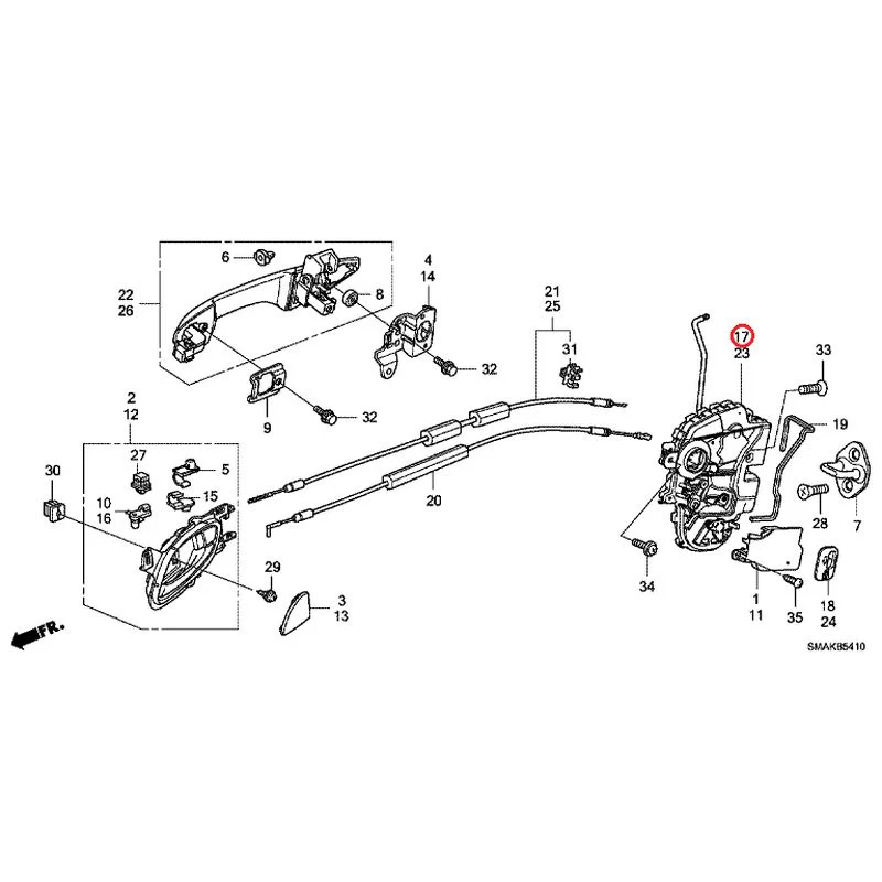 [NEW] JDM HONDA STREAM RN6 2013 Rear Door Locks/Outer Handles GENUINE OEM - Image 20