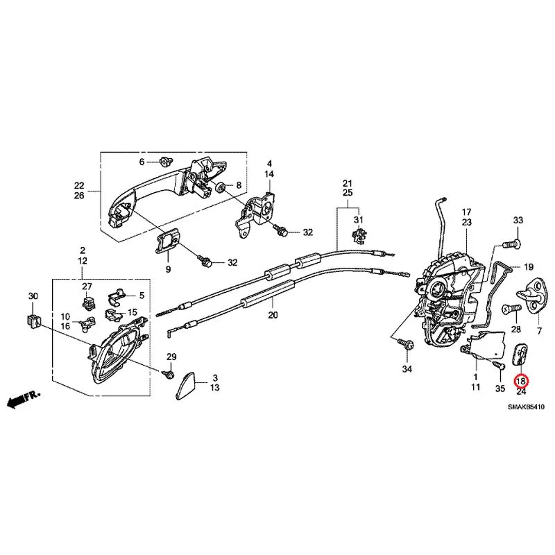 [NEW] JDM HONDA STREAM RN6 2013 Rear Door Locks/Outer Handles GENUINE OEM - Image 21
