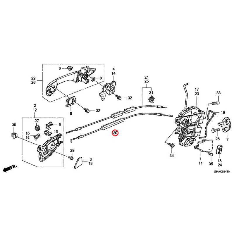 [NEW] JDM HONDA STREAM RN6 2013 Rear Door Locks/Outer Handles GENUINE OEM - Image 23