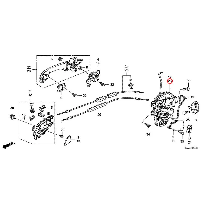[NEW] JDM HONDA STREAM RN6 2013 Rear Door Locks/Outer Handles GENUINE OEM - Image 26