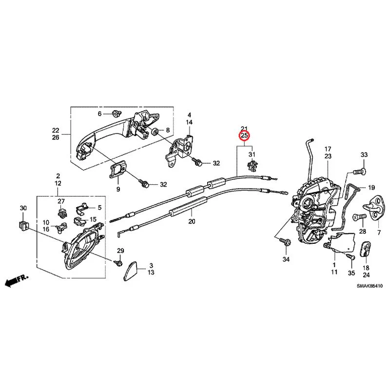 [NEW] JDM HONDA STREAM RN6 2013 Rear Door Locks/Outer Handles GENUINE OEM - Image 28