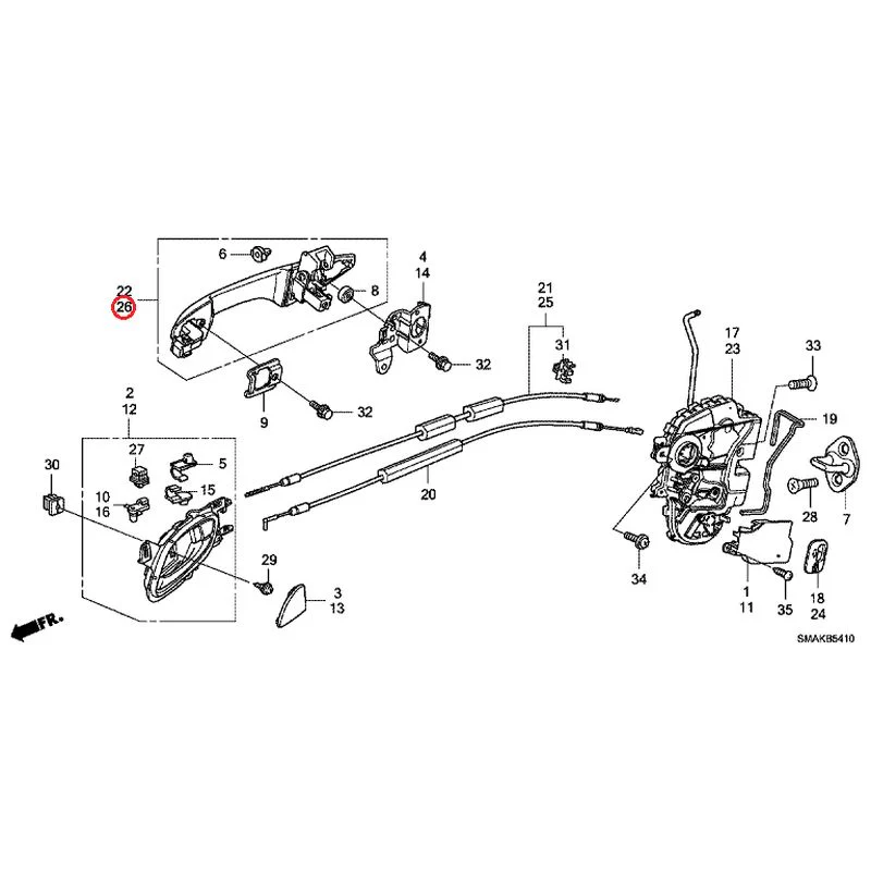 [NEW] JDM HONDA STREAM RN6 2013 Rear Door Locks/Outer Handles GENUINE OEM - Image 29