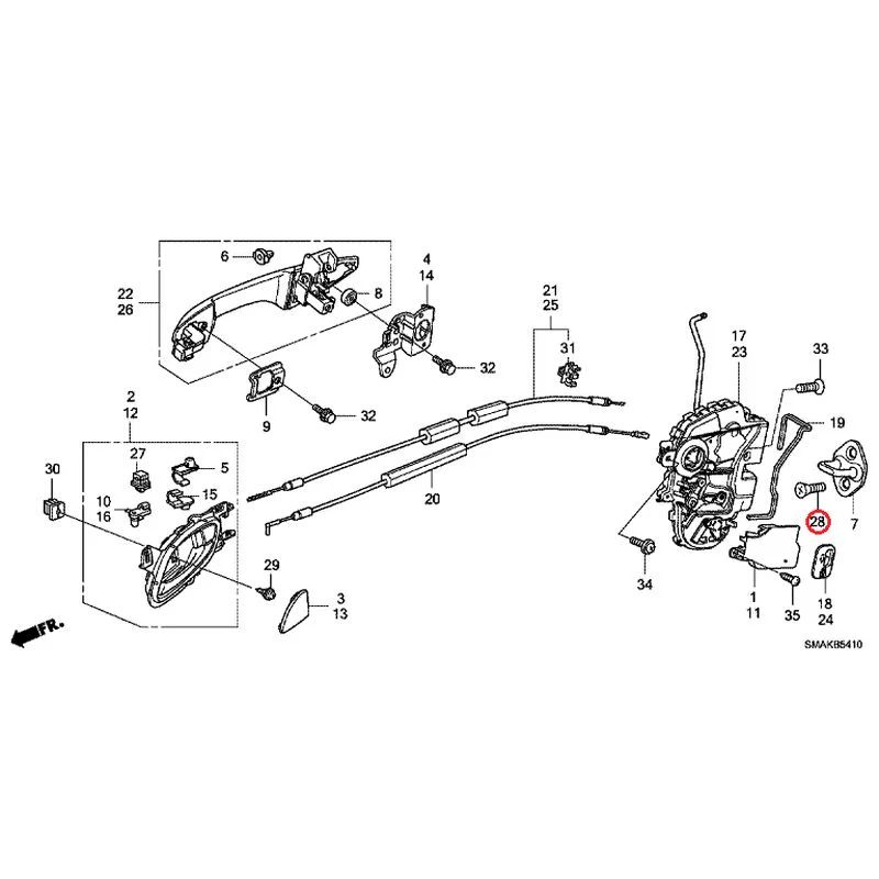 [NEW] JDM HONDA STREAM RN6 2013 Rear Door Locks/Outer Handles GENUINE OEM - Image 31