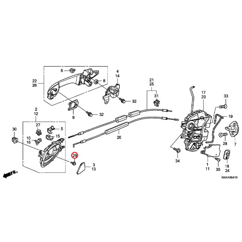 [NEW] JDM HONDA STREAM RN6 2013 Rear Door Locks/Outer Handles GENUINE OEM - Image 32