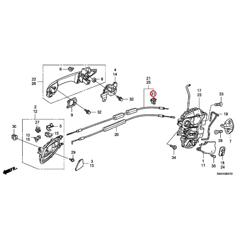 [NEW] JDM HONDA STREAM RN6 2013 Rear Door Locks/Outer Handles GENUINE OEM - Image 34