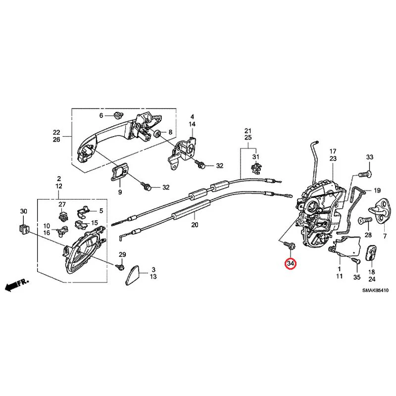 [NEW] JDM HONDA STREAM RN6 2013 Rear Door Locks/Outer Handles GENUINE OEM - Image 37