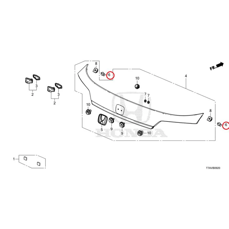 [NEW] JDM HONDA VEZEL RU1 2020 License Light/License Garnish GENUINE OEM - Image 11